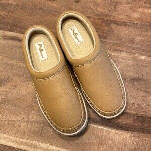 MySlippers Leather Slip On Mules Size 7